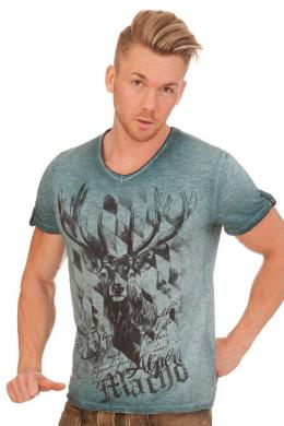 Hangowear Trachtenshirt Herren - IVAN, Türkis, XL