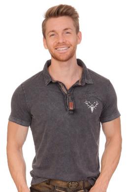 Hangowear Trachtenshirt Herren - LINUS, Anthrazit, 5XL