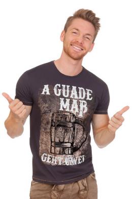 Hangowear Trachtenshirt Herren - LUTZ, Dunkelgrau, XXXL