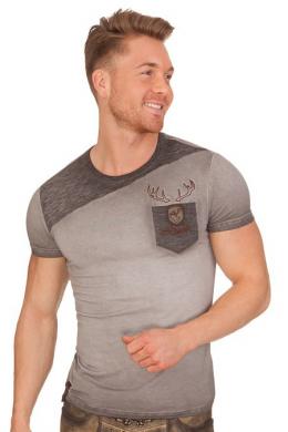 Hangowear Trachtenshirt Herren - MANUEL, Grau, XL
