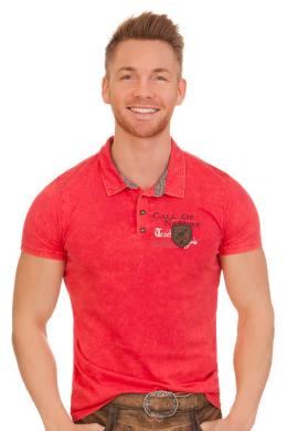 Hangowear Trachtenshirt Herren - ODOARDO, Rot, XL