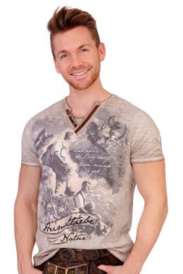 Hangowear Trachtenshirt Herren - SEVERIN, Beige, L