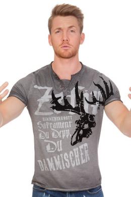 Hangowear Trachtenshirt Herren - THADDÄUS, Grau, M