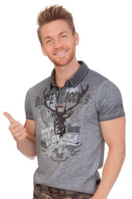 Hangowear Trachtenshirt Herren - TITUS, Anthrazit, L