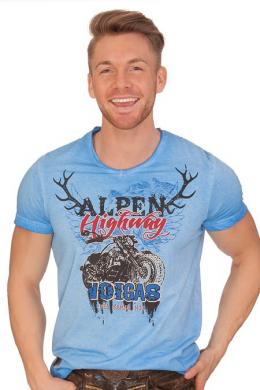 Hangowear Trachtenshirt Herren - ULRICO, Blau, XL