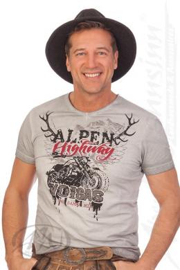 Hangowear Trachtenshirt Herren - ULRICO, Hellgrau, XXL