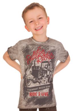 Hangowear Trachtenshirt Kind - MITCH KIDS, Schlamm, 122/128