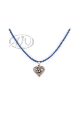 Herbert Hahn Kinder Halskette - STRASS HERZ, Marine