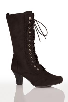 Hirschkogel Trachtenstiefel Damen - ISABELLA, Schwarz, 37