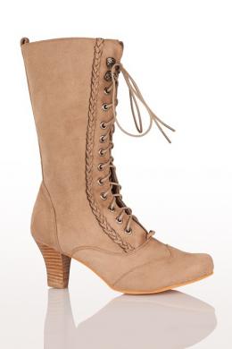 Hirschkogel Trachtenstiefel Damen - ISABELLA, Taupe, 41