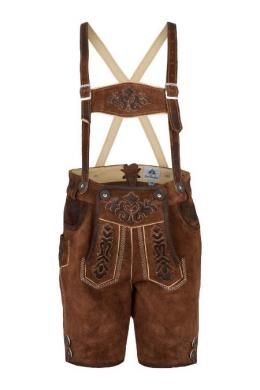 Isar-Trachten Lederhose Kinder - BERTI, Kamel, 110