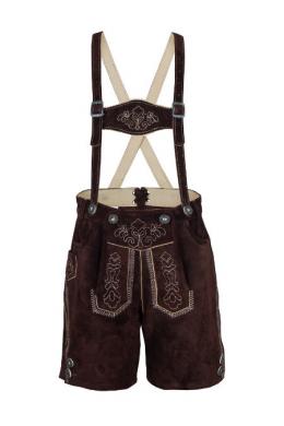Isar-Trachten Lederhose Kinder - JANNIS, Dunkelbraun, 92