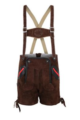 Isar-Trachten Lederhose Kinder - JASCHA, Dunkelbraun, 122
