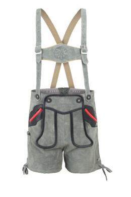 Isar-Trachten Lederhose Kinder - JASCHA, Grau, 116