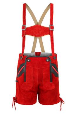 Isar-Trachten Lederhose Kinder - JASCHA, Rot, 86