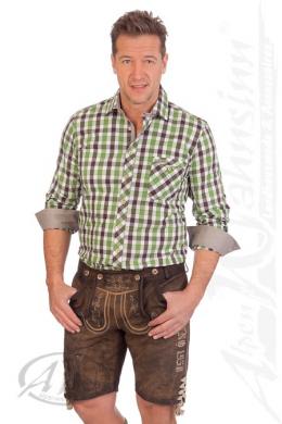 Krüger Buam Lederhose Herren kurz - DIEGO, Braun, 56