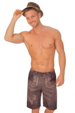 Krüger Buam Trachten Badehose - BÄDA, Braun, XXL