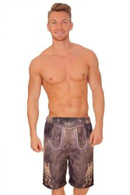 Krüger Buam Trachten Badehose - BAYERN, Braun, XL