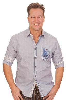 Krüger Buam Trachtenhemd - ANDREAS, Blau, XXXL