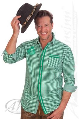 Krüger Buam Trachtenhemd - CARLO 2, Grün, XXXL