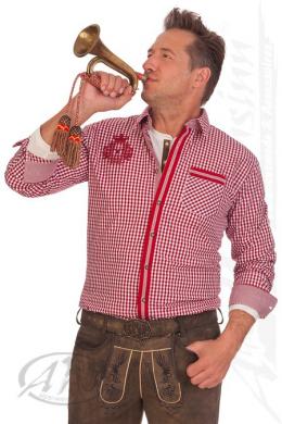 Krüger Buam Trachtenhemd - CARLO 2, Rot, XL