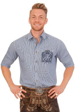 Krüger Buam Trachtenhemd - LINUS, Blau, XXXL