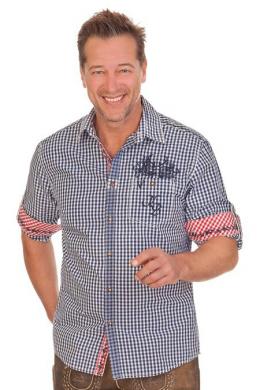 Krüger Buam Trachtenhemd - OLIVER, Blau, XXXL