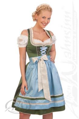 Krüger Collection Midi Dirndl 2tlg. - CARLOTTA, Flaschengrün, 42