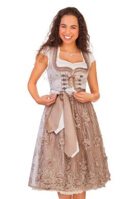Krüger Collection Midi Dirndl 2tlg. - KATHARINA, Hellgrau, 42