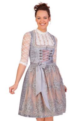 Krüger Collection Midi Dirndl 2tlg. - MELANIE, Silber, 34