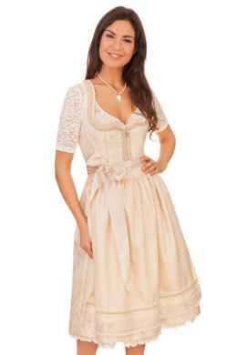 Krüger Collection Midi Dirndl 2tlg. - SERENA, Hellgold, 34