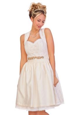 Krüger Collection Midi Dirndl 3tlg. - ELIZE, Ecru, 36