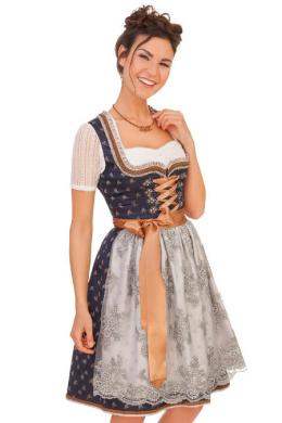 Krüger Collection Midi Dirndl 3tlg. - FLORINA, Marine, 42