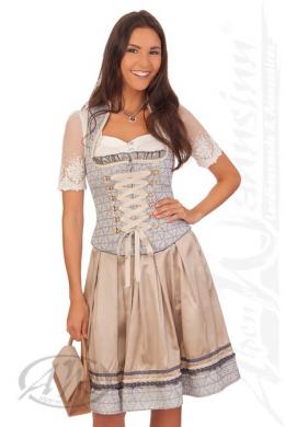 Krüger Collection Trachten Zweiteiler - LUANA, Silber, 32
