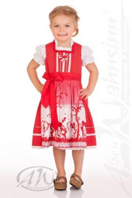 Krüger Kids Kinderdirndl 3tlg. - BUSSERL, Rot, 122