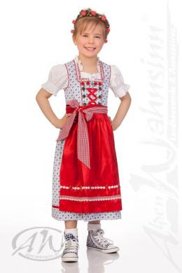 Krüger Kids Kinderdirndl 3tlg. - CYNTHIA, Blau, 98
