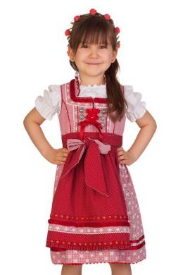 Krüger Kids Kinderdirndl 3tlg. - MIALEIN, Rot, 158