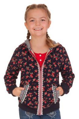 Krüger Kids Trachtenjacke Kinder - FLORISTA, Blau, 158