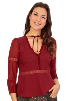 Krüger Madl Blusenshirt - FINE, Bordeaux, 34