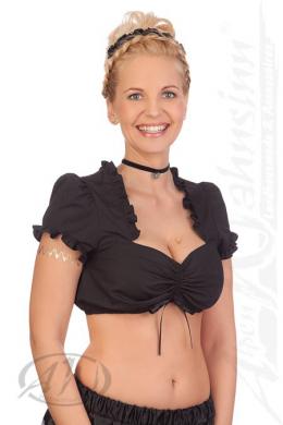 Krüger Madl Dirndlbluse - ALMA, Schwarz, 40