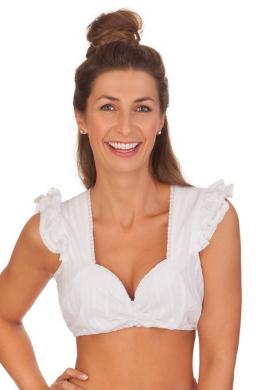 Krüger Madl Dirndlbluse - MARTHA, Weiß, 46