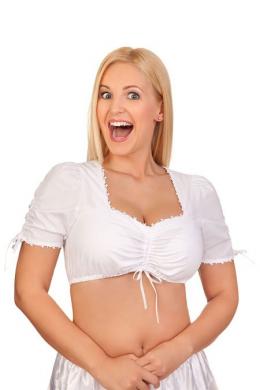Krüger Madl Dirndlbluse - SAMIRA, Weiß, 46