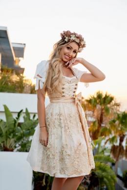 Krüger Madl Midi Dirndl 2tlg. - BELLE, Creme, 44