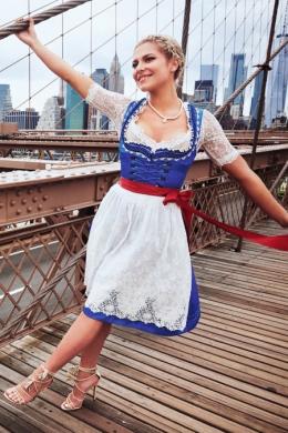 Krüger Madl Midi Dirndl 2tlg. - CHEYENNE, Blau, 38