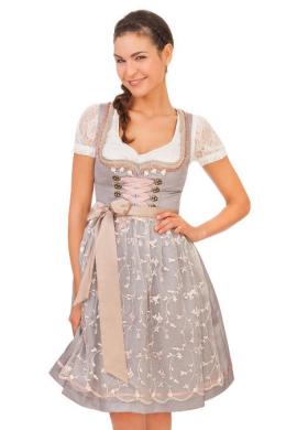 Krüger Madl Midi Dirndl 2tlg. - GREY HEAVEN, Hellgrau, 44
