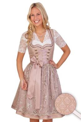 Krüger Madl Midi Dirndl 2tlg. - LEANNE, Beige/Rosé, 36
