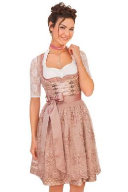 Krüger Madl Midi Dirndl 2tlg. - LOVE STORY, Altrosa, 36