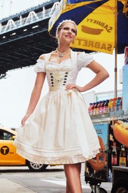 Krüger Madl Midi Dirndl 2tlg. - VALENTINA, Creme, 32
