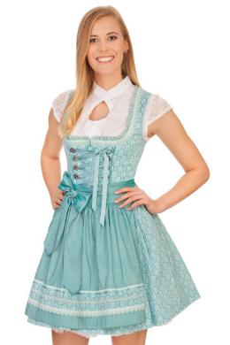 Krüger Madl Mini Dirndl 2tlg. - JULIA, Türkis, 42