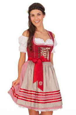 Krüger Madl Mini Dirndl 2tlg. - ÖSTERREICH, Rot, 44